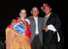 Nacho del Río con el Pastor de Andorra y Beatriz Bernad